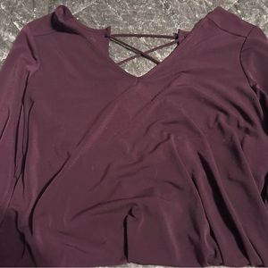 Women’s express purple cross cross top